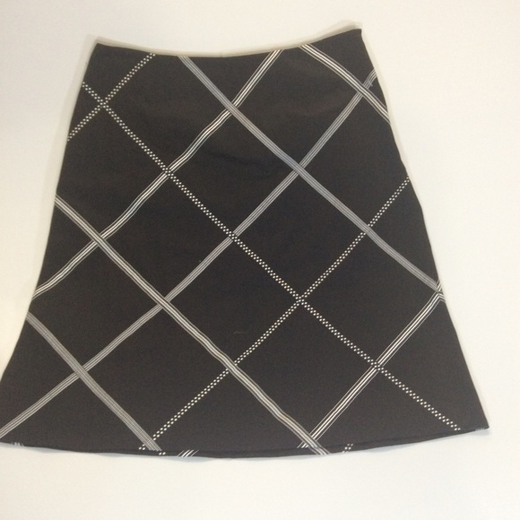 Talbots | Midi Skirt Petite Size 6 Stretch Checkered Diamond B12 - Picture 3 of 9